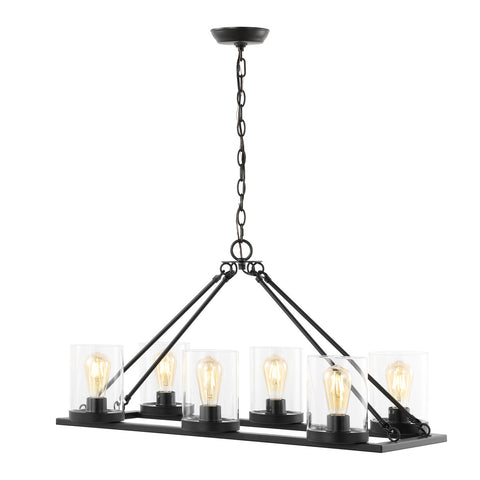 Wyllis 6-Light Dimmable Modern Linear Chandelier