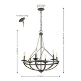 Yavette 6-Light Dimmable Chandelier