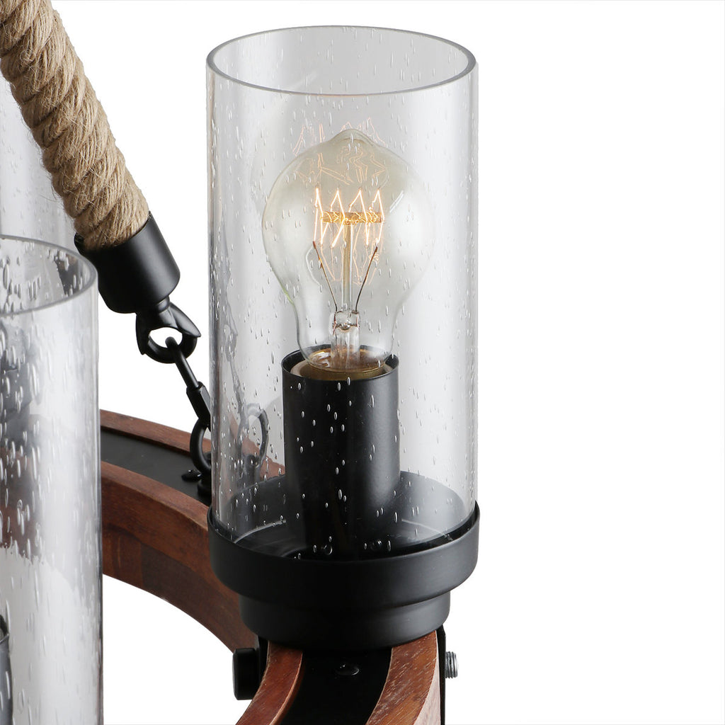 Zora 6 Light Farmhouse Chandelier Wagon Wheel Chandelier Dining Room Light Fixture
