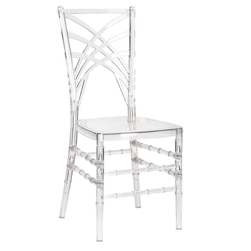 Clear Resin Crystal-Clear Art Deco Chair