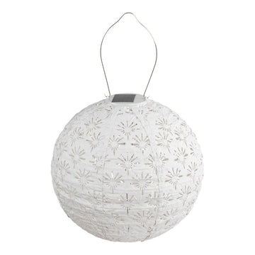 Porcelain Deco 12" Globe Soji Stella Solar Lantern