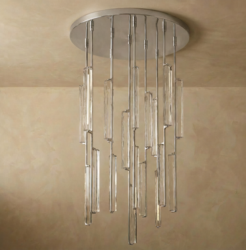 Inspired Audubon Style Crystal Round Chandelier 40.5" - Polished Nickel