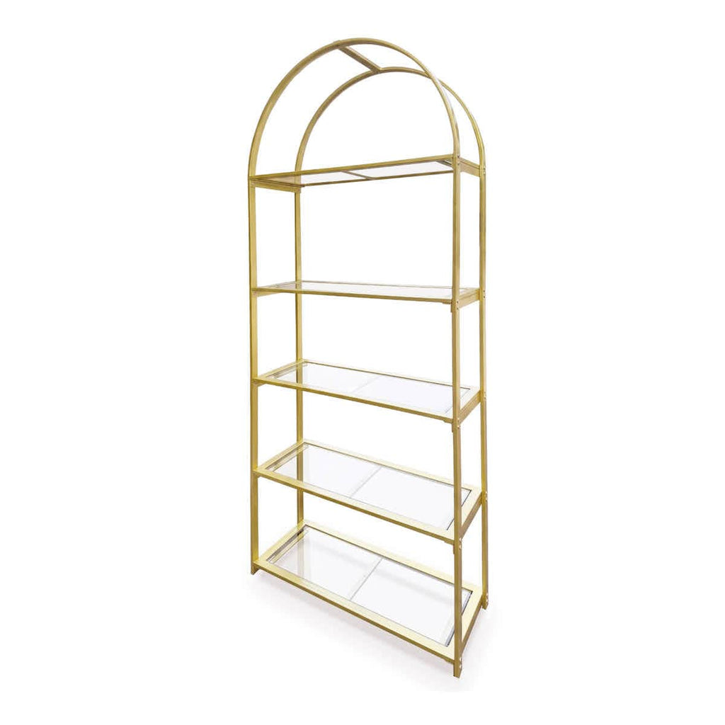 84" Metal Back Bar 4 Tier with glass shelves