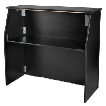 42" Tall x 48" Long Scratch and Dent Black Portable Foldable Bar Laminate Surface