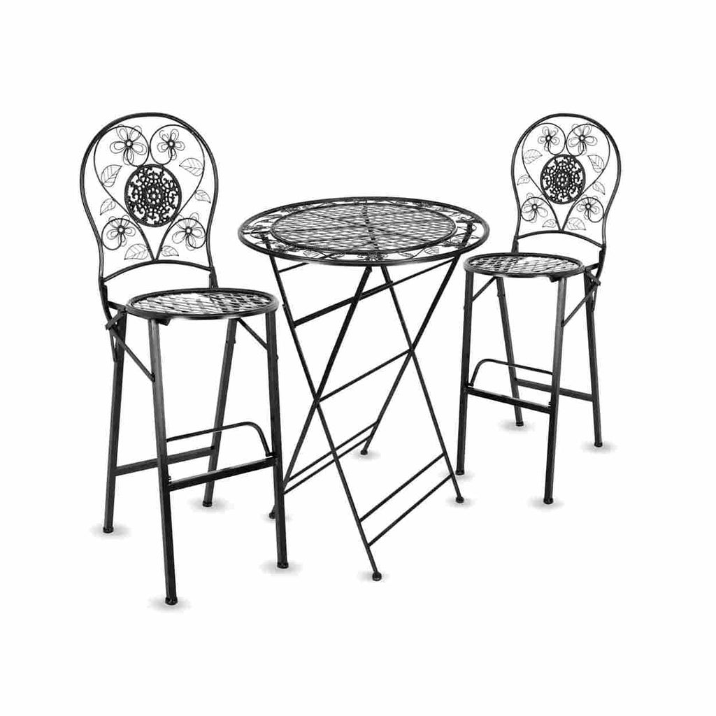 Barcelona Bistro Set in includes 32" Cocktail Table and 2 Round Barstools