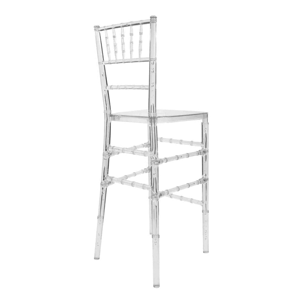 Clear Resin Crystal-Clear Ballroom 30" Standard Bar Height Bar Stool - 4 Pack