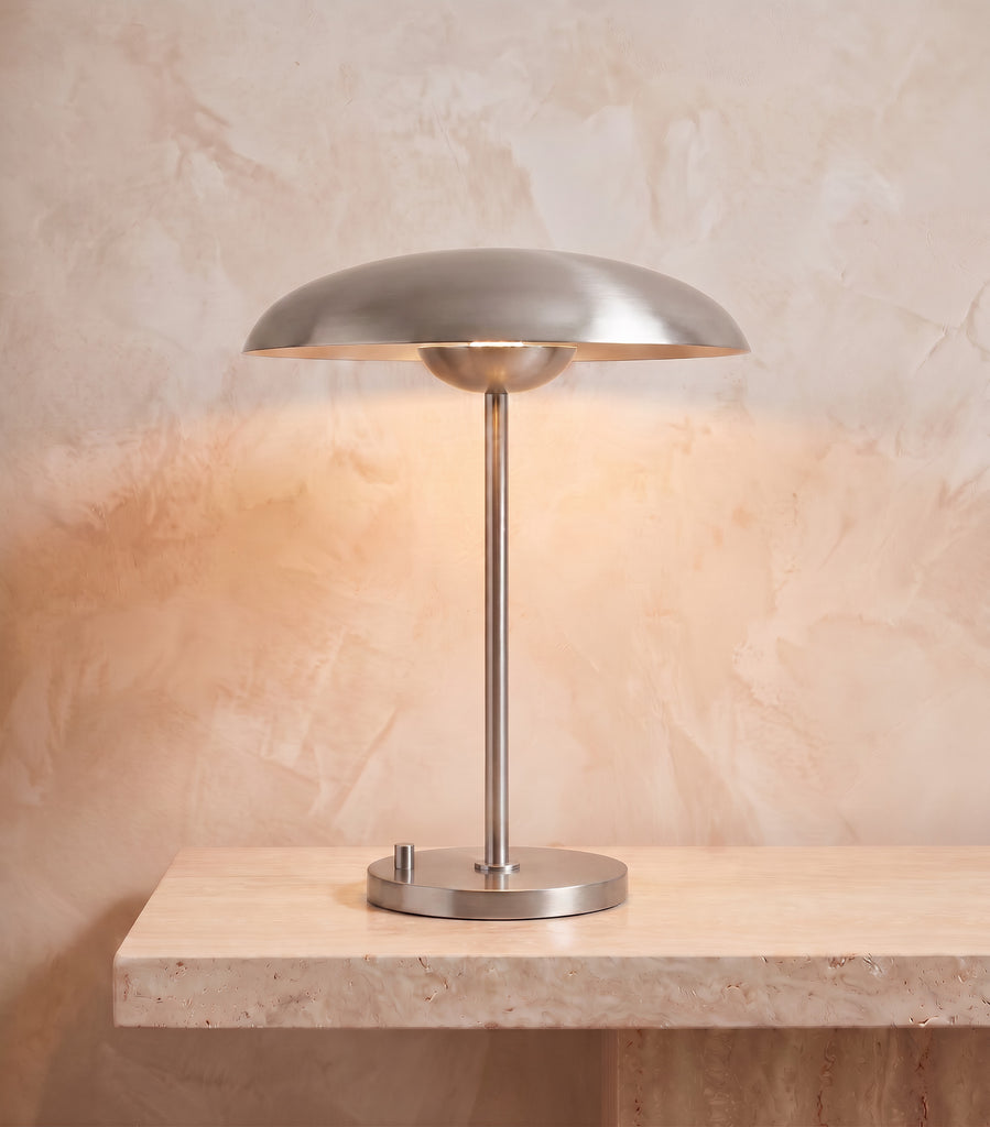 Inspired Cosmic Style 14" Table Lamp Satin Nickel - Main Product View