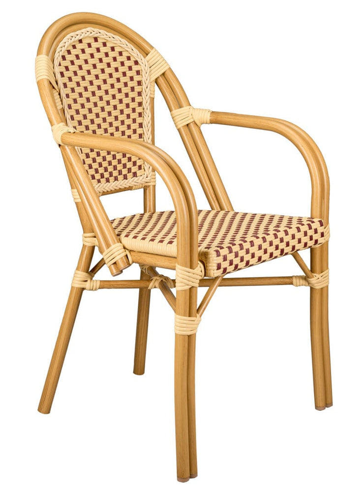 and French Bistro Patio Dining Chair with Arms