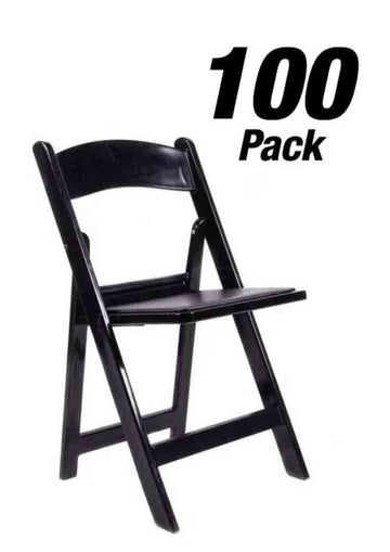 100 Chair Pack Black Resin Folding Chair 800 lbs Weight Capacity* 3 Year Total Warranty*