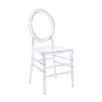 Clear Resin Crystal-Clear Oval Ring Chair