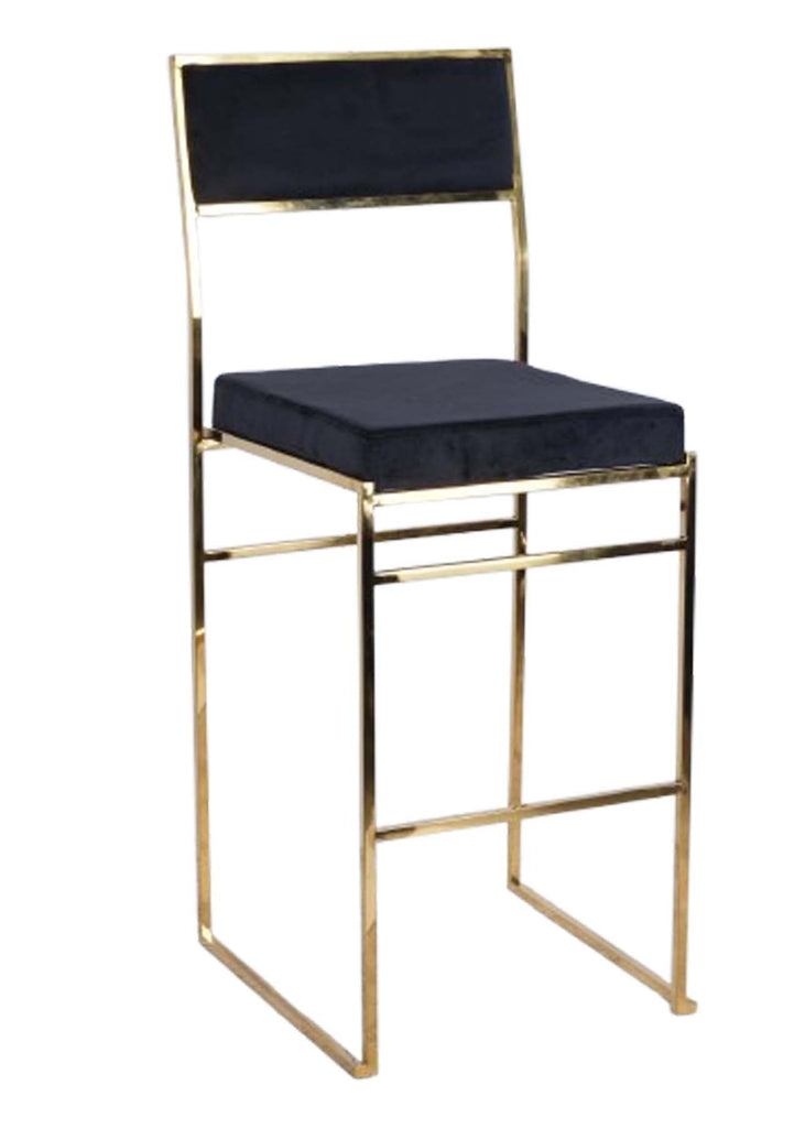 Melissa Barstool in Stainless Steel Frame with Cushion Seat and Back