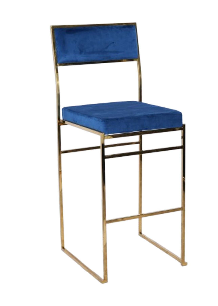 Melissa Barstool in Stainless Steel Frame with Cushion Seat and Back