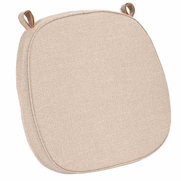 Burlap Tan 2.0" Thick Willow Wood Velcro Strap Cushion