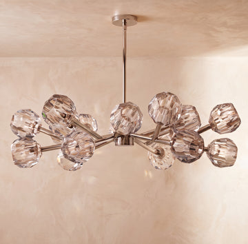 Inspired Boule de Cristal Style 36 Inch Round Crystal Sphere Chandelier Polished Nickel - Main Product View