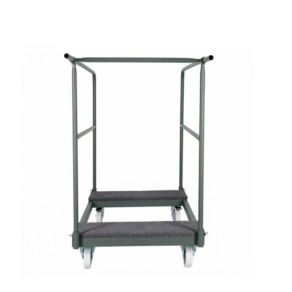 10 Plywood 72" x 30" (6 Foot) Rectangle Folding Tables with Vinyl Edge + Steel Banquet Table Cart