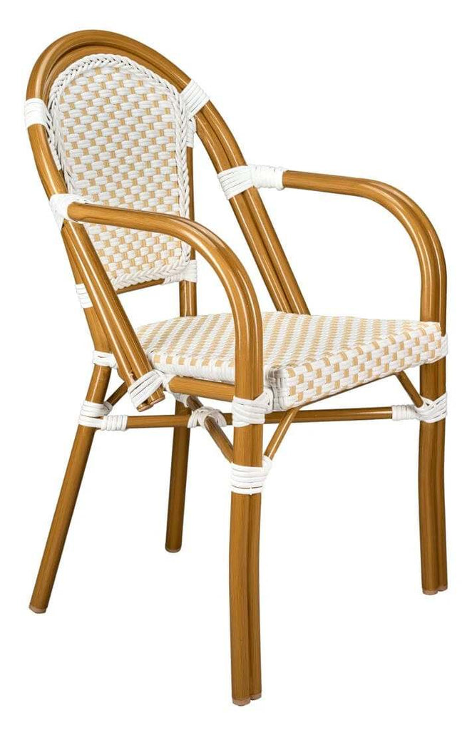 and French Bistro Patio Dining Chair with Arms