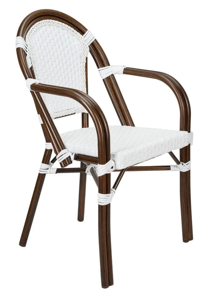 and French Bistro Patio Dining Chair with Arms