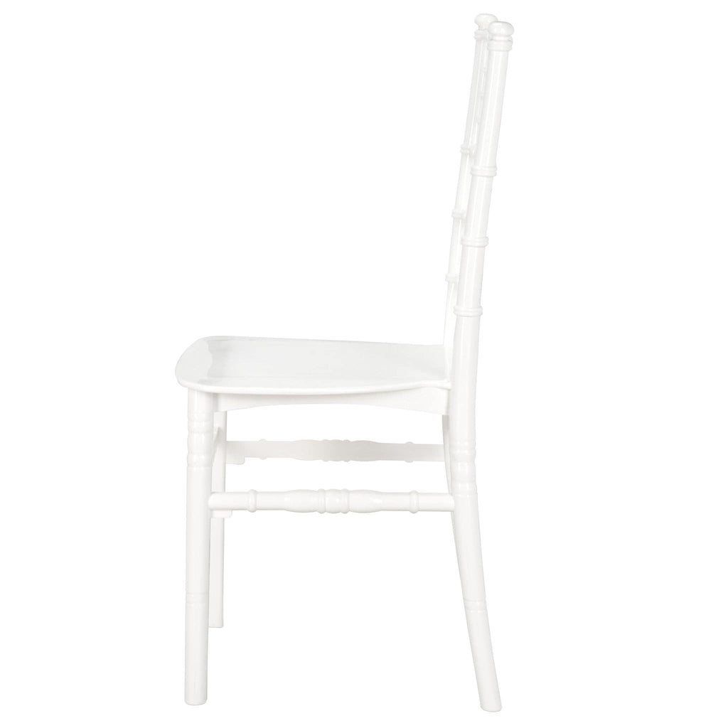 White Classic Resin Ballroom Chair
