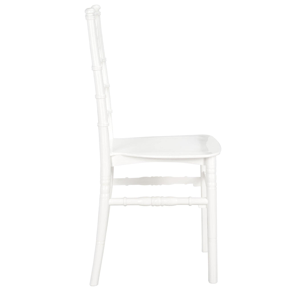 White Classic Resin Ballroom Chair