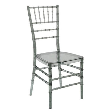 Clear Smoke Resin Crystal-Clear Ballroom Chair