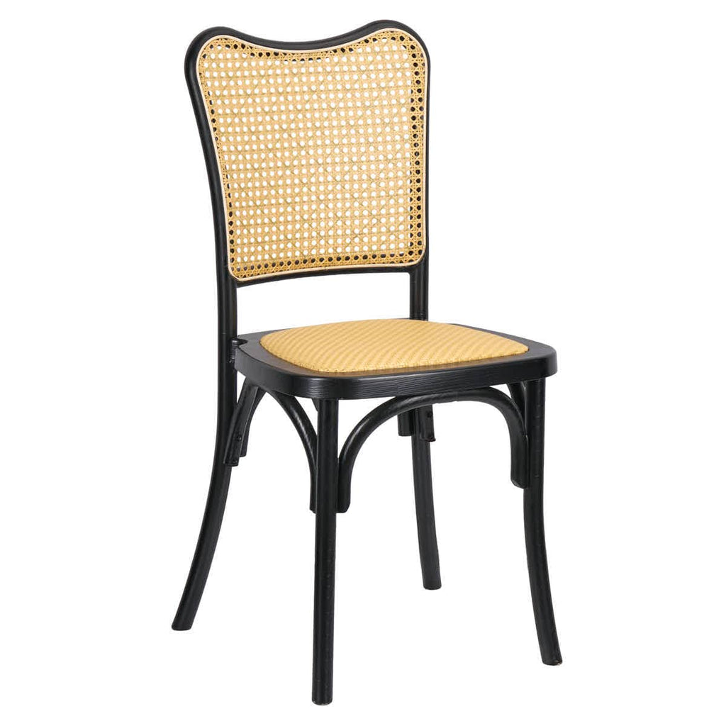 Emma Resin Chair with Cane Back and Rattan Seat