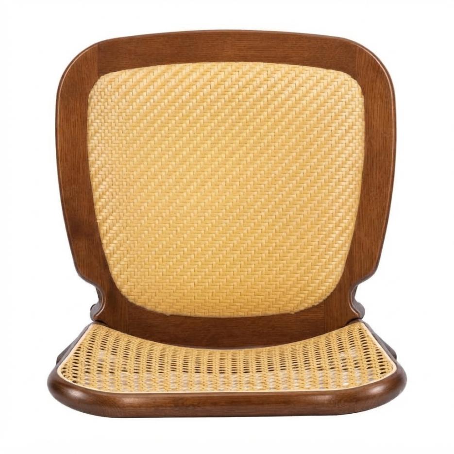 Chestnut Emma Resin Chair with Natural Cane Back and Rattan Seat