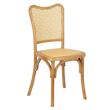 Emma Resin Chair with Cane Back and Rattan Seat
