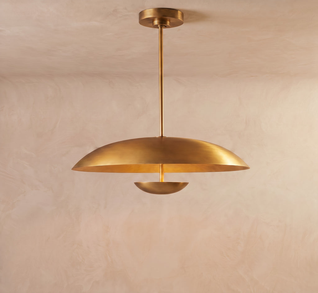 Inspired Cosmic Style 30" Round Pendant Lacquered Burnished Brass - Main Product View