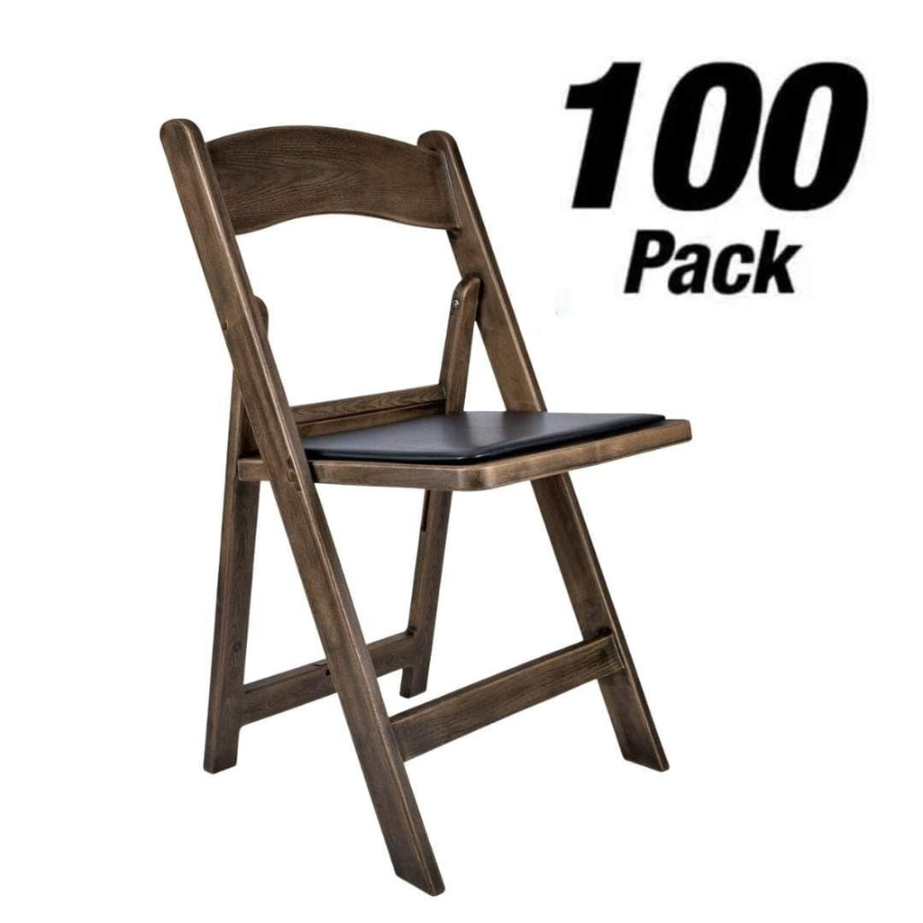 100 Pack Resin Folding Chairs with Cushions