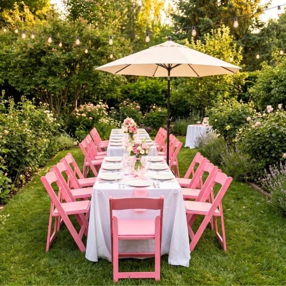 72" x 30" (6 Foot) Rectangle Heavy Duty Plastic Folding Table