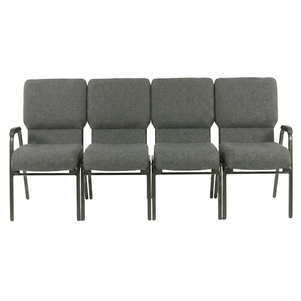 Fabric Four Seat Waiting Room Chair/Loveseat on Frame