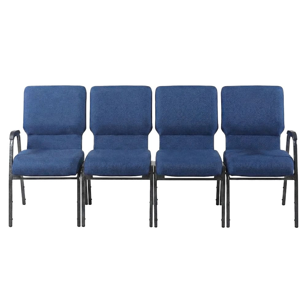 Fabric Four Seat Waiting Room Chair/Loveseat on Frame