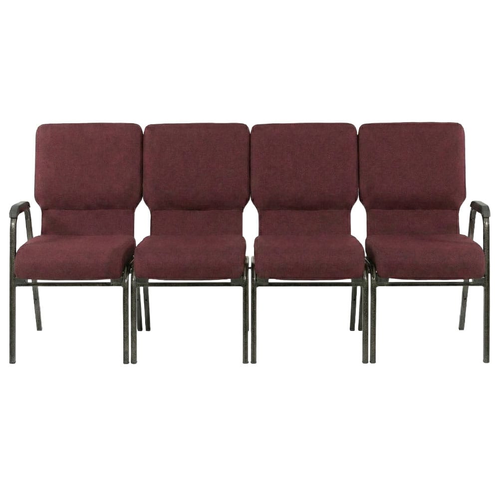 Fabric Four Seat Waiting Room Chair/Loveseat on Vein Frame