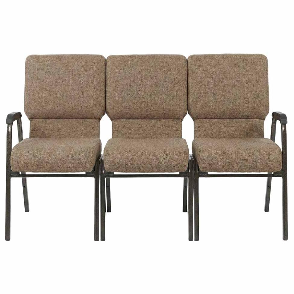 Fabric Three Seat Waiting Room Chair/Loveseat on Vein Frame