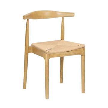Natural Wood Horn Chair with Natural Rope Seat