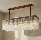 Inspired Cielo Style 73" Rectangular Chandelier – Bronze Finish