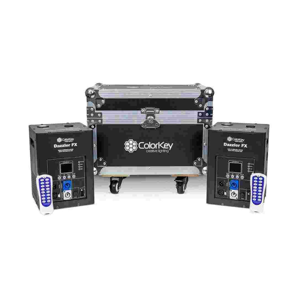 Dazzler FX MKII 2 Pack with Black Road Case and Two Cold Spark Powders