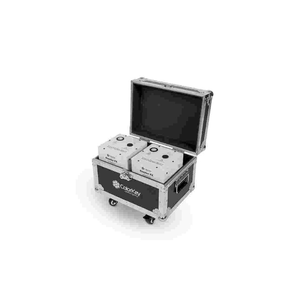 Dazzler FX MKII 2 Pack Cold Spark Machines with Road Case White