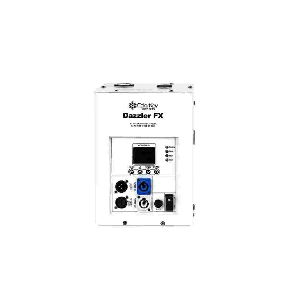 Dazzler FX MKII 2 Pack Cold Spark Machines with Road Case White
