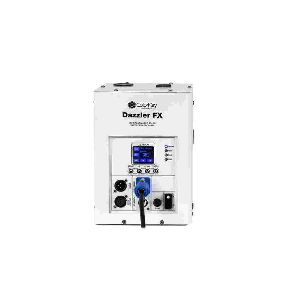 Dazzler FX MKII 2 Pack Cold Spark Machines with Road Case White