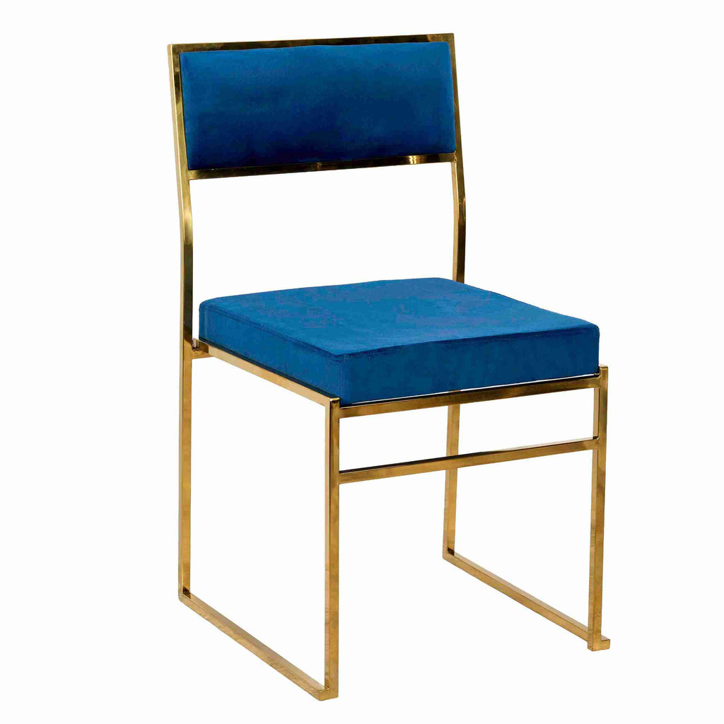 Melissa Chair in Stainless Steel Frame with Cushion Seat and Back