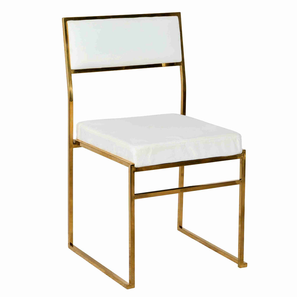 Melissa Chair in Stainless Steel Frame with Cushion Seat and Back
