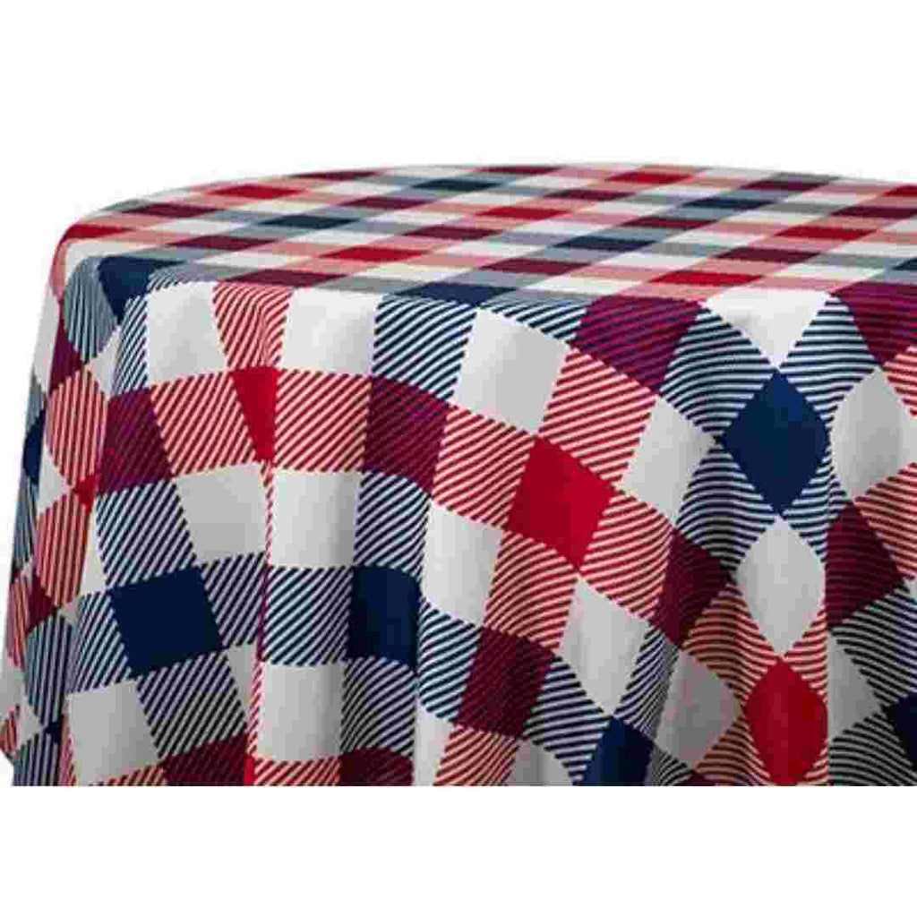 120" Round Tablecloth Oxford Colonial Homestead Multi