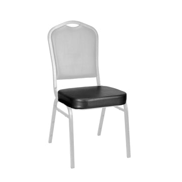 Replacement Black Vinyl 2.5" Cushion for Crown, Dome and Square Banquet Chairs