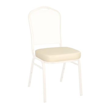 Ivory Vinyl Replacement 2.5" Cushion for Crown, Dome and Square Banquet Chairs