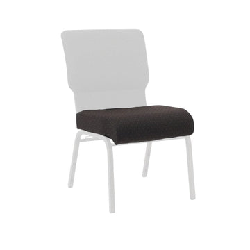 Walnut with White Dots Fabric 20.5" Church Chair Replacement Seat Cushion