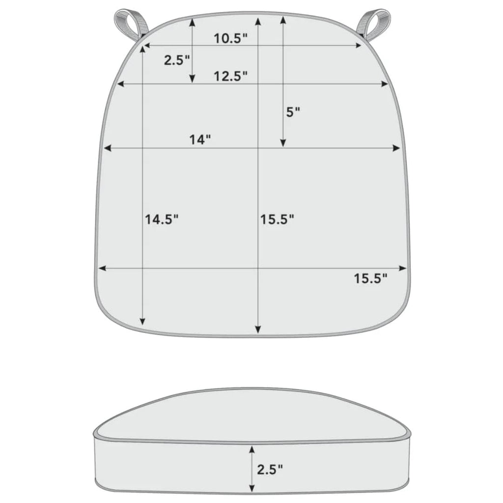 Tan with Tan Piping 2.5" Thick Chair Cushion - Premium Cushions