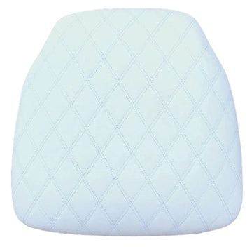 Pearl White Vinyl Panel Back Ballroom Cushion with Bentley Stitching and Non-Slip Backing