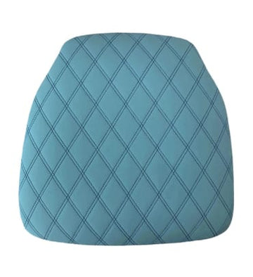 Turquoise Blue Panel Back Ballroom Cushion with Bentley Stitching and Non-Slip Backing