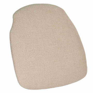 Beige Tweed Fabric Cross Back Seat Cushion 1.75" Thick with Non-Slip Backing